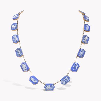 Georgian Wedgewood Cameo Necklace in 14ct Yellow Gold