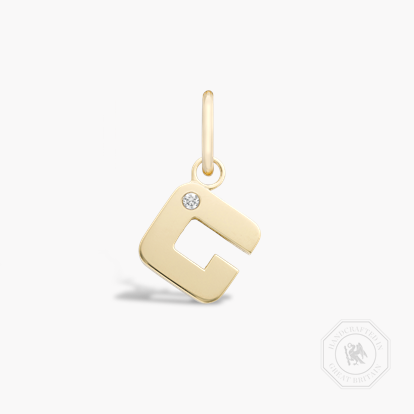 Letter G Diamond Pendant Charm
