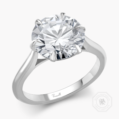 Classic Six-Claw 3.71ct Brilliant Cut Diamond Ring