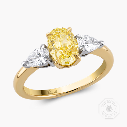 Oval Cut 1.42ct South African Fancy Yellow Diamond Ring