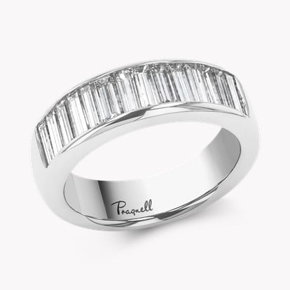 Baguette Cut 1.92ct Diamond Half Eternity Ring