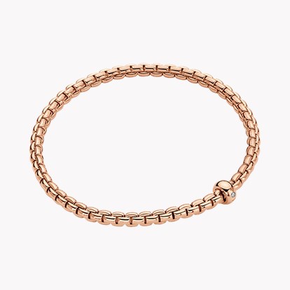 FOPE Eka Flex'it Medium Diamond bracelet 0.01ct in 18ct Rose Gold