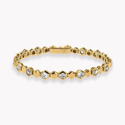 Honeycomb 5.53ct Diamond Bracelet in 18ct Yellow Gold