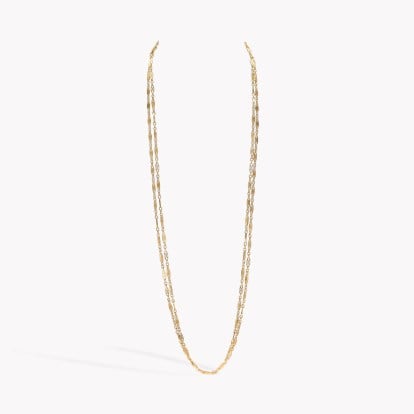 Belle Epoque French Fancy Oval and Cross Link 155cm Necklace