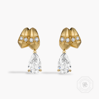 Origins Pear Shaped 4.03ct Diamond Drop Earrings