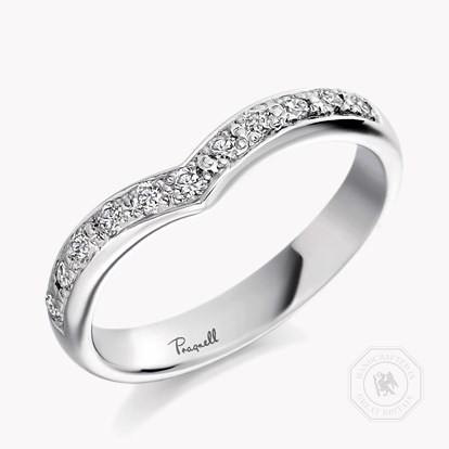 Round Brilliant Cut Diamond V-Shape Ring