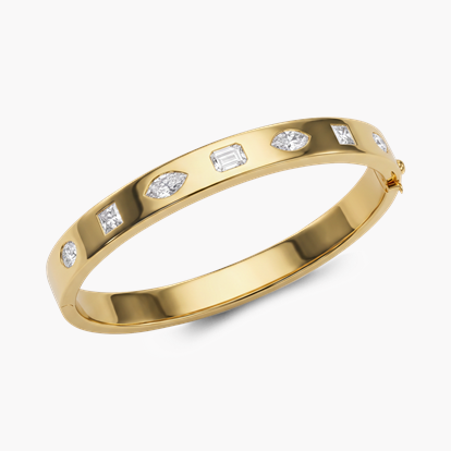 Marquise, Oval, Princess and Emerald Cut Natural Diamond Classic Bangle