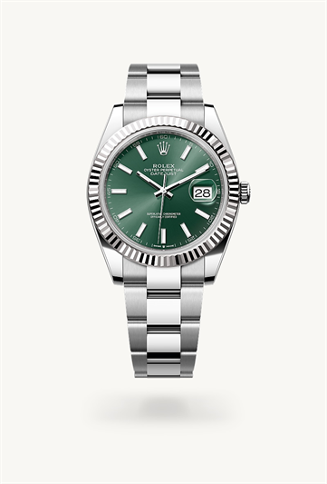 Rolex Datejust 41 Oyster, 41 mm, Oystersteel and white gold