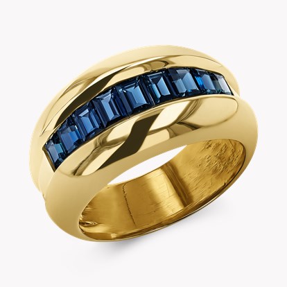 Cartier Sapphire Half Eternity Ring in 18ct Yellow Gold