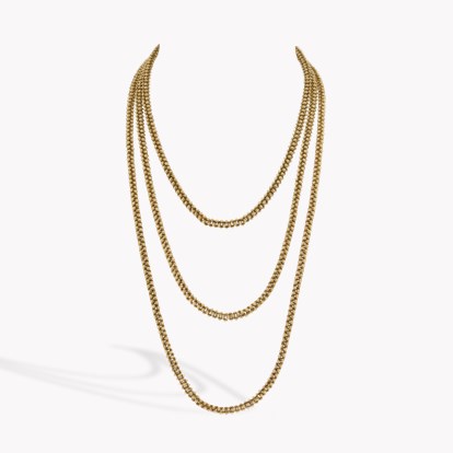 Victorian Long Guard Chain Necklace