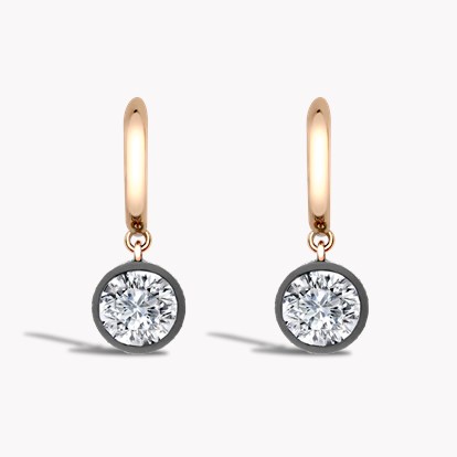 Legacy 1.18ct Diamond Drop Hoop Earrings