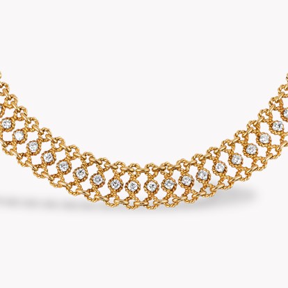 Retro Cartier Brilliant Cut 6.20ct Diamond Set Necklace