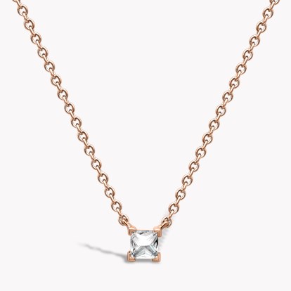 RockChic Diamond Solitaire Necklace 0.40ct in 18ct Rose Gold