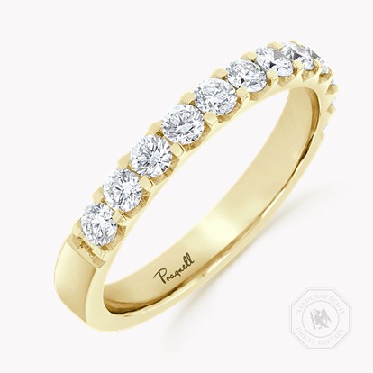 Brilliant Cut Diamond Half Eternity Ring