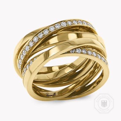 Multi-Row Diamond Ring 1.26ct in 18ct Yellow Gold