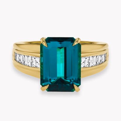 Masterpiece Manhattan 4.45ct Namibian Indicolite Tourmaline Ring