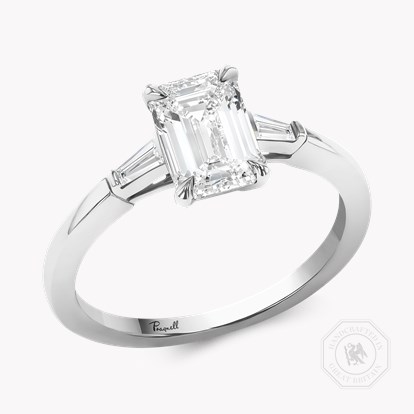 Regency 1.51ct Emerald Cut Diamond Ring in Platinum