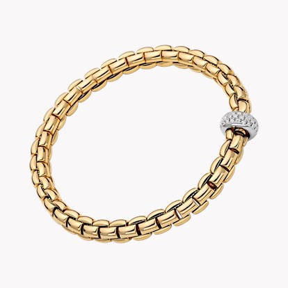 Fope Eka Flex'It Diamond Bracelet 0.40ct in 18ct Yellow Gold