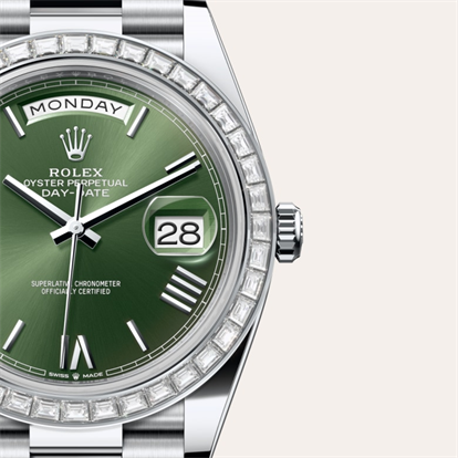 Day-Date 40, Oyster, 40 mm, platinum and diamonds watch