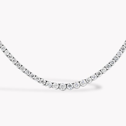 Contemporary Brilliant Cut 18.61ct Diamond Line Necklace