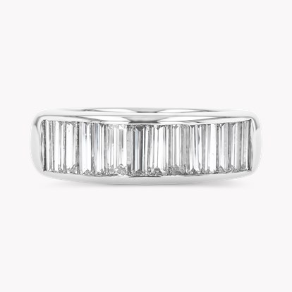 Baguette Cut 1.92ct Diamond Half Eternity Ring