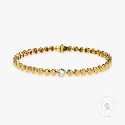 Sundance Heartshape 0.20ct Diamond Set Tennis Bracelet in 18ct Yellow Gold