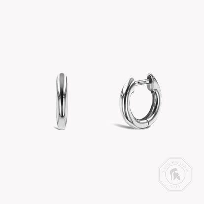Small Hoop Earrings 19mm in 18ct White Gold