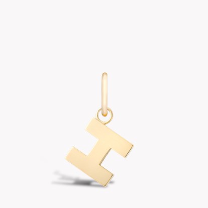 Letter I Pendant Charm in 18ct Yellow Gold