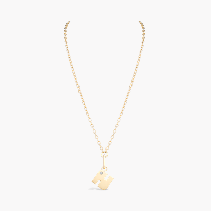 Letter N Diamond Pendant Charm