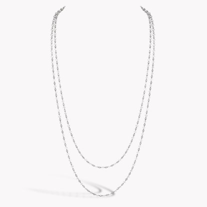 Contemporary Diamond Set Necklace with Briolette Diamond Beads