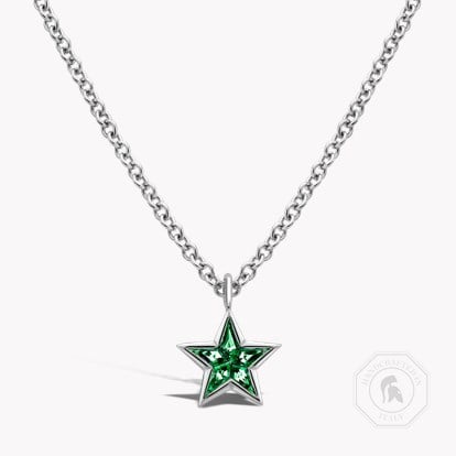 RockStar Tsavorite Pendant 0.18ct in White Gold