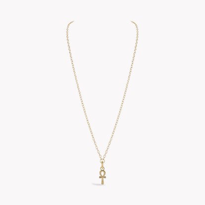 Small Ankh Cross Gold Pendant Charm