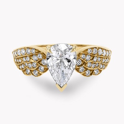 Tiara Pear Cut Diamond Ring