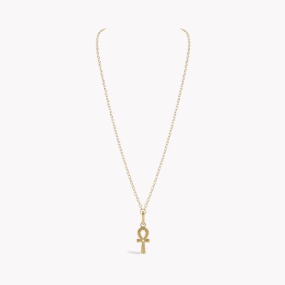 Ankh Cross Pearl Pendant Charm