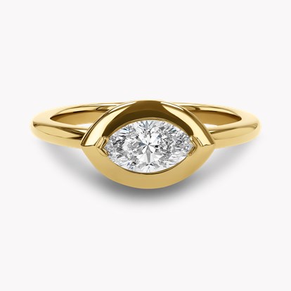 Skimming Stone 0.55ct Marquise Diamond Solitaire Ring
