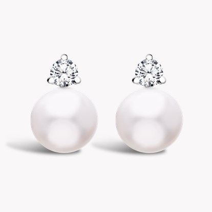 Akoya Pearl Earrings in 18ct White Gold 8.5 - 9mm