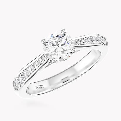 0.61ct Diamond Solitaire Ring Platinum Duchess Setting