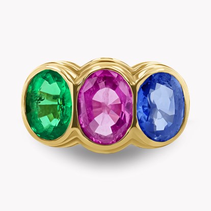 Bvlgari Sapphire, Ruby and Emerald Ring
