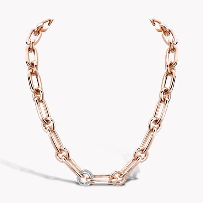 Havana Diamond Chain Necklace in 18ct Rose Gold