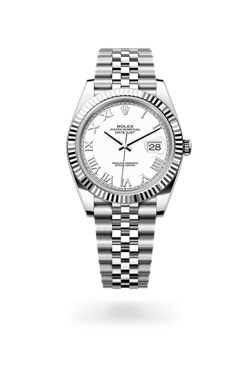 Datejust 41 * Oyster, 41 mm, Oystersteel and white gold with a Slate Fluted bezel and Jubilee, five-piece links bracelet