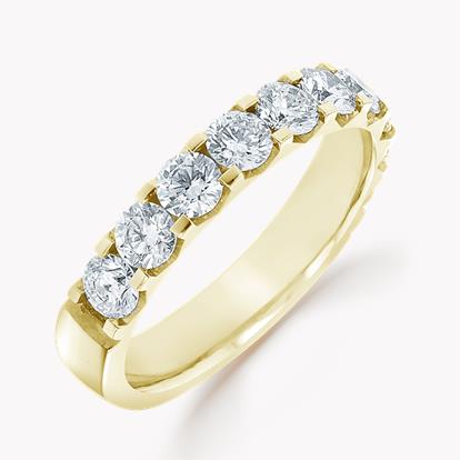 Brilliant Cut Diamond Half Eternity Ring 1.50ct in 18ct Yellow Gold