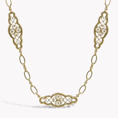 Belle Epoque Hearts & Diamonds Long Chain Necklace
