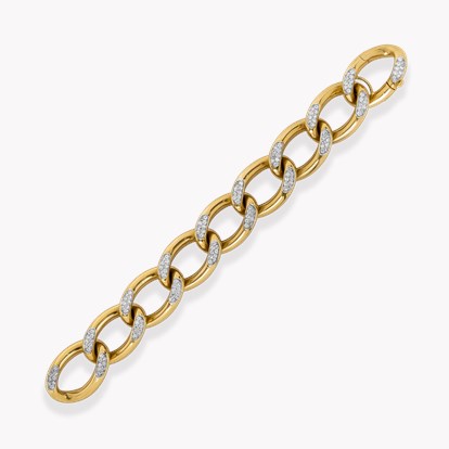 Retro Cartier 3.50ct Diamond Curb Link Bracelet