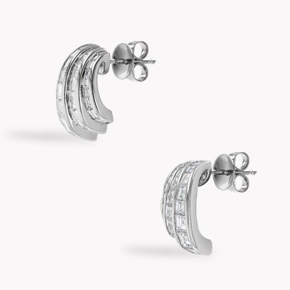 Manhattan 2.26ct Three Row Fan Diamond Earrings