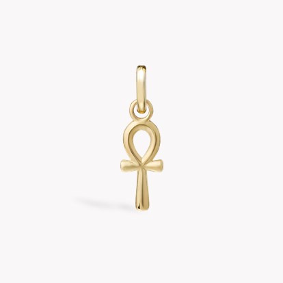 Ankh Cross Polished Gold Pendant Charm