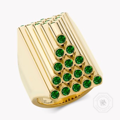 Eclipse 1.70ct Emerald Pyramid Ring in 18ct Yellow Gold