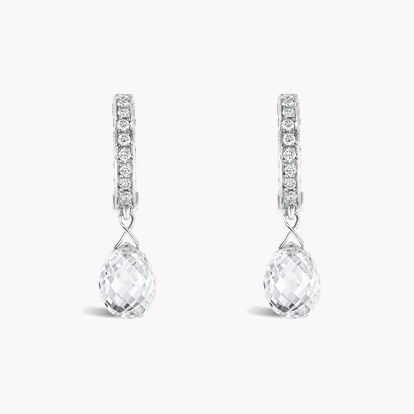 Briolette Diamond Drop Earrings