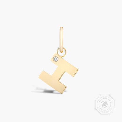 Letter I Diamond Pendant Charm