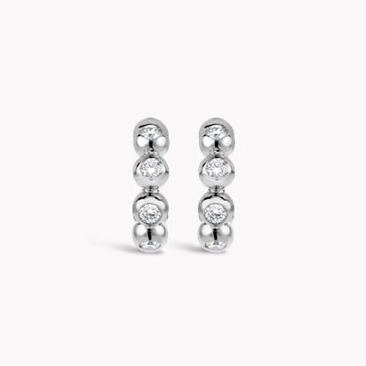 Bohemia Diamond Hoop Earrings 0.22ct in White Gold
