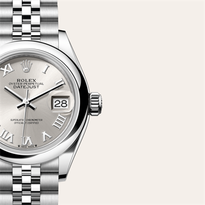 Lady-Datejust, Oyster, 28 mm, Oystersteel watch